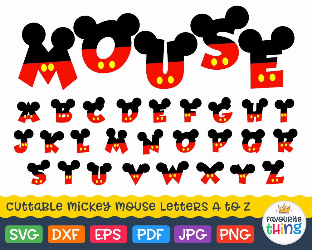 Mickey Mouse Letters Font New Mickey Font Svg Letters with Mickey Mouse Ears Svg Disney