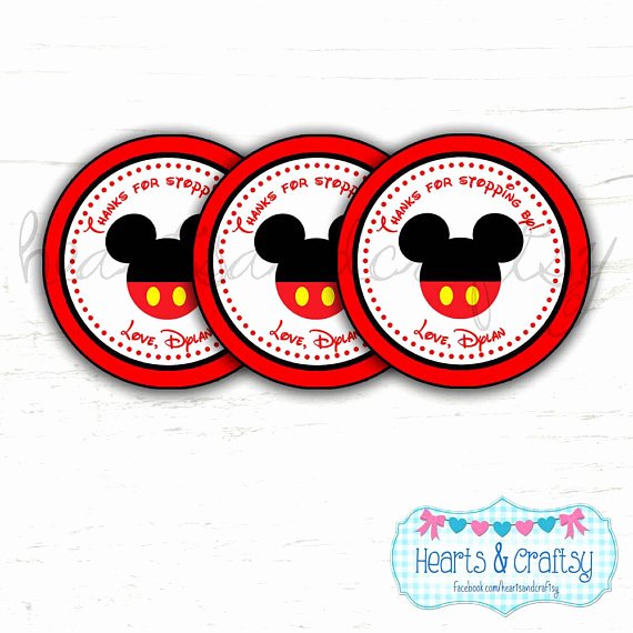 Mickey Mouse Thank You Tags Fresh Mickey Mouse Party Favor Tags Thank You Tags Stickers