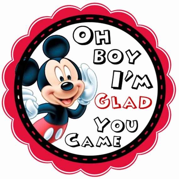 Mickey Mouse Thank You Tags New Mickey Mouse Personalized Stickers Party Favors