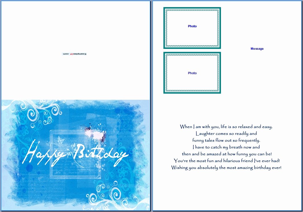 Microsoft Birthday Card Templates Awesome Birthday Card Template