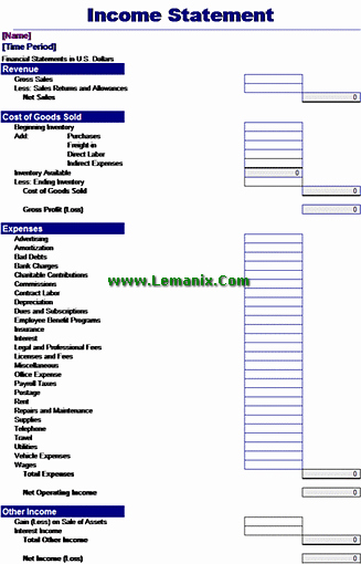Microsoft Excel Income Statement Template Elegant Yearly In E Statement Microsoft Excel Templates for