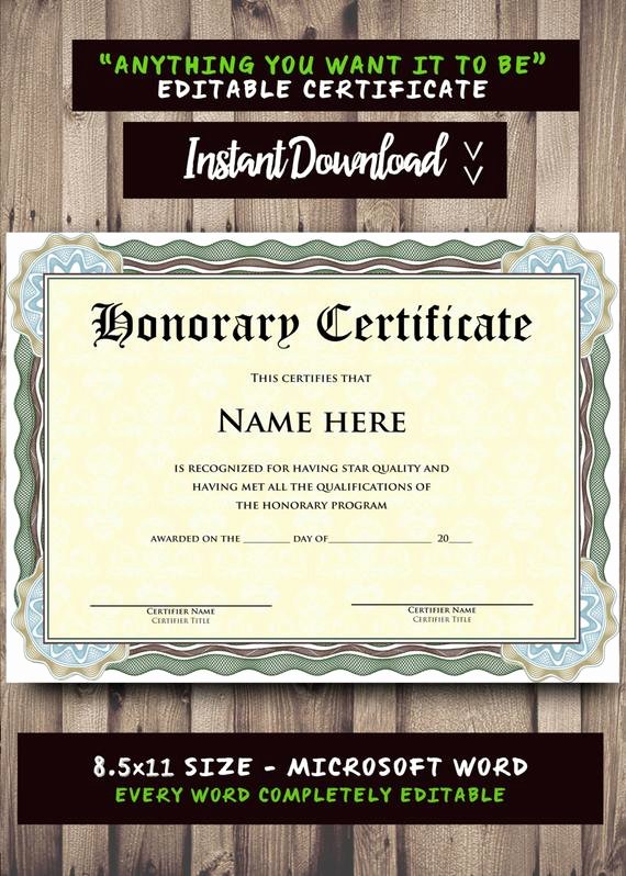 Microsoft Office Certificate Template Lovely Printable Certificate Template Microsoft Word Editable