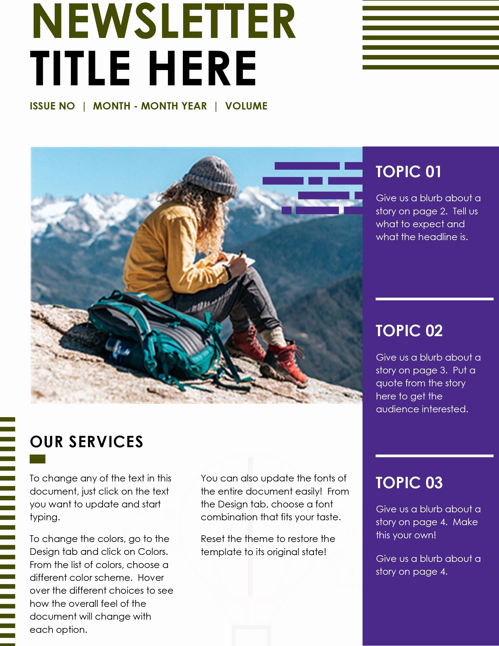 Microsoft Office Newspaper Templates Unique Newsletters Fice
