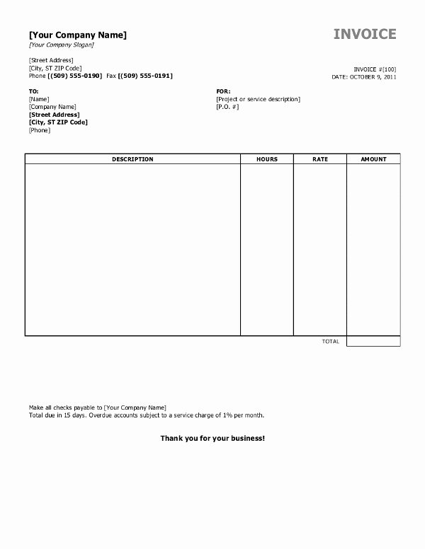 Microsoft Office Receipt Template Lovely Free Invoice Templates for Word Excel Open Fice
