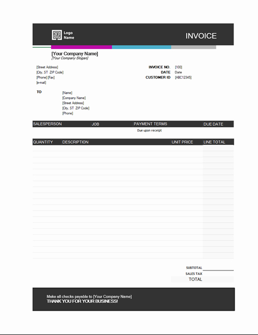Microsoft Office Receipt Template New Invoices Fice