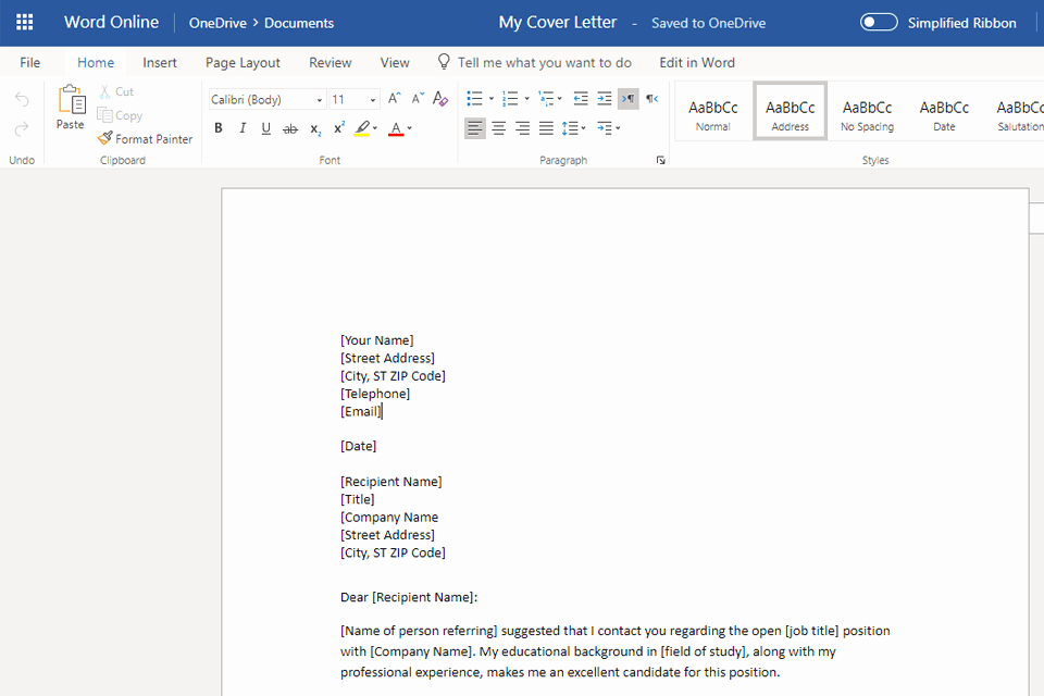 Microsoft Word Cover Letter Templates Elegant Free Cover Letter Templates for Microsoft Word