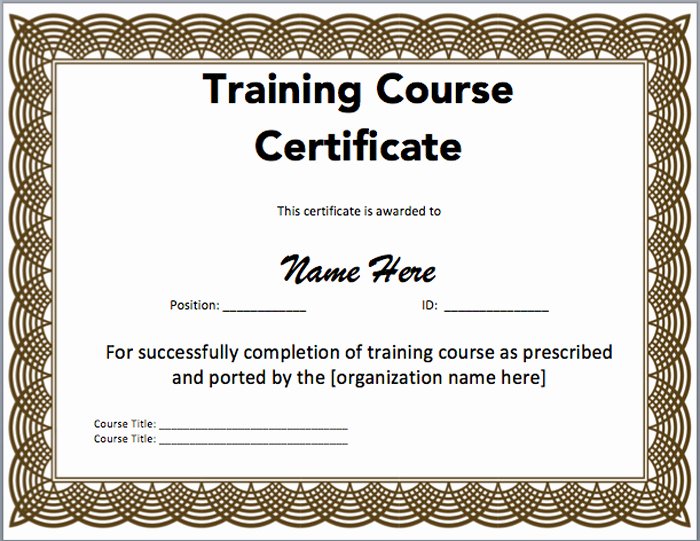 Microsoft Word Diploma Template Luxury 15 Training Certificate Templates Free Download Designyep