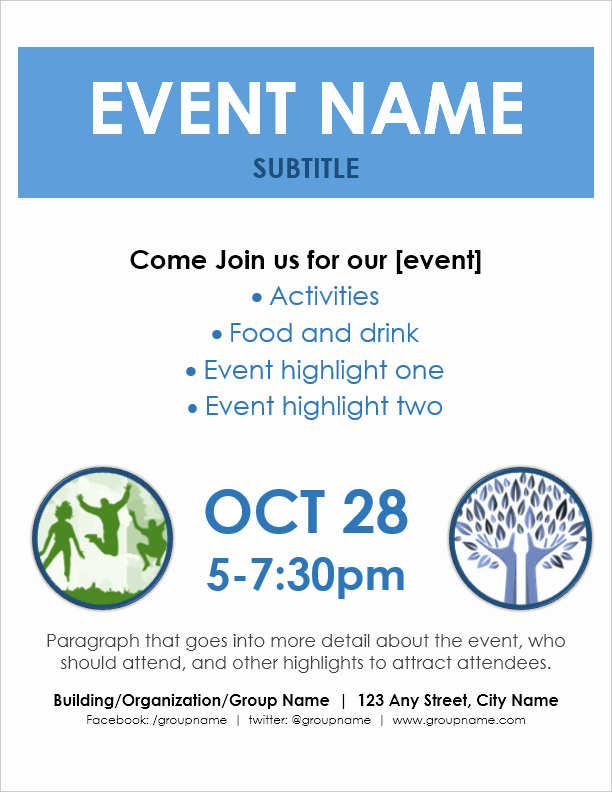 30 Microsoft Word Flyers Templates Free Example Document Template