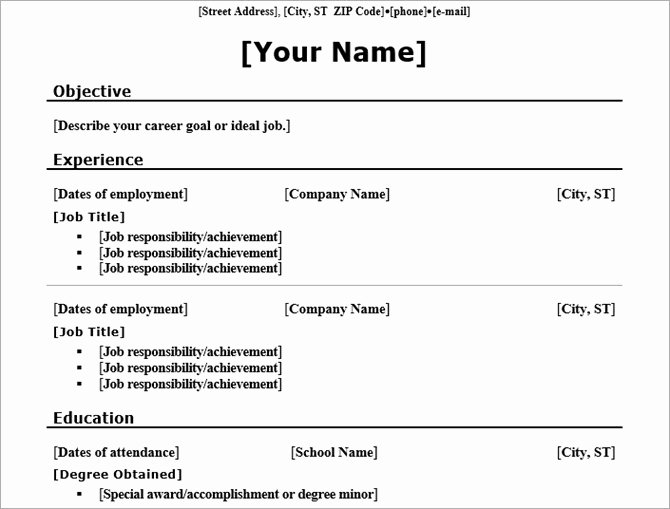 Microsoft Word Resume Example Best Of 20 Free Resume Templates for Word that Ll Help You Land A Job