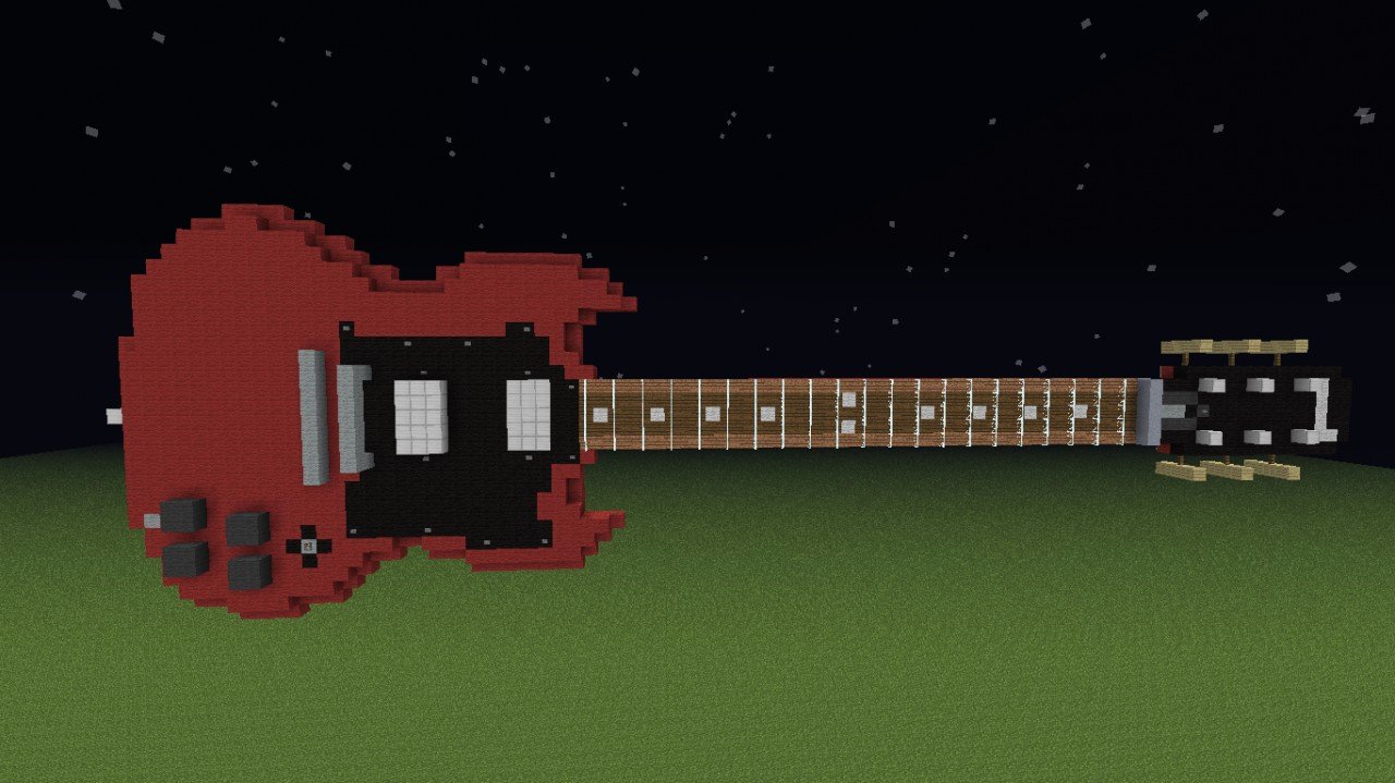Minecraft 3d Pixel Art Inspirational 3d Pixel Art Gibson Sg Guitar Minecraft Project