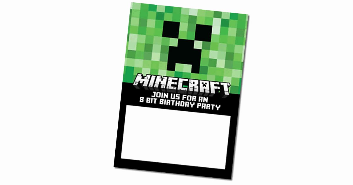 Minecraft Birthday Invitations Free Beautiful Free Minecraft Birthday Invitations Personalize for