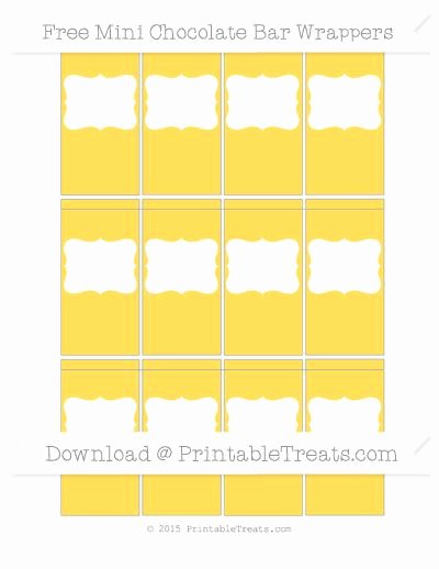 Mini Candy Bar Wrapper Template Lovely Free Mustard Yellow Diy Mini Chocolate Bar Wrappers