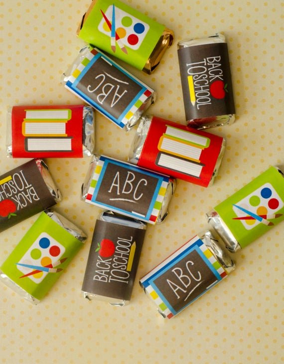 Mini Candy Wrapper Templates Fresh Back to School Printable Mini Candy Bar Wrappers Instant