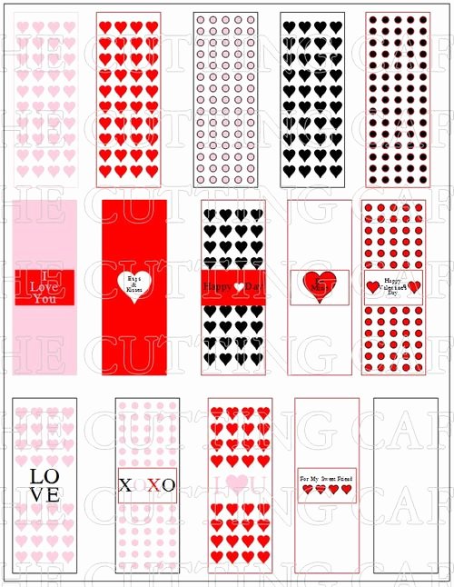 Mini Candy Wrapper Templates Lovely the Cutting Cafe Valentine S Day Mini Candy Wrapper Set