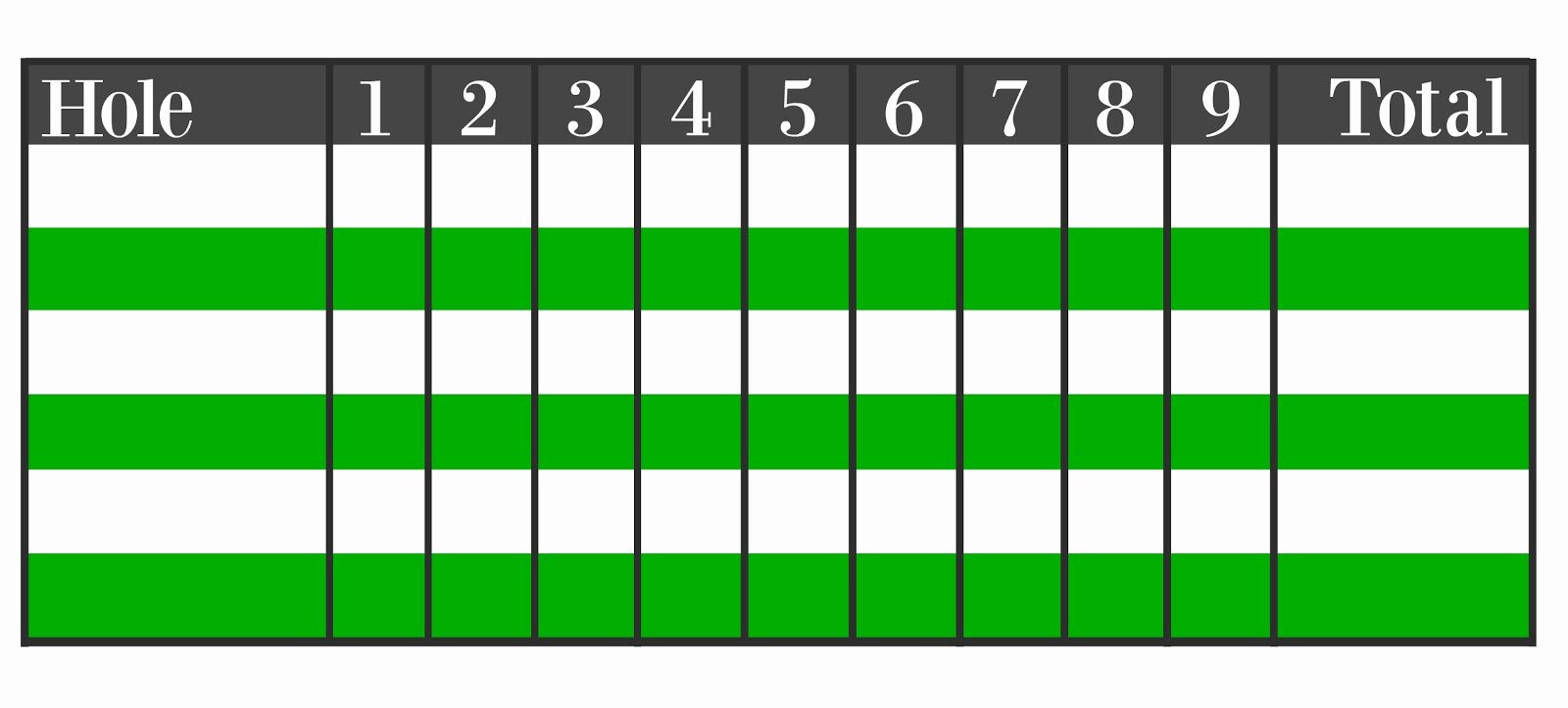 Mini Golf Score Card Best Of Mini Golf Scorecard Template