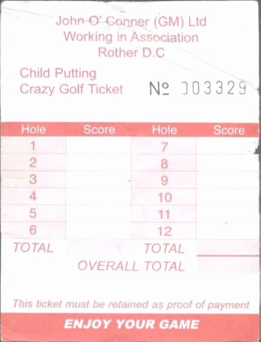 Mini Golf Score Cards Best Of Score Cards Of Crazy Golf Miniature Golf and Adventure