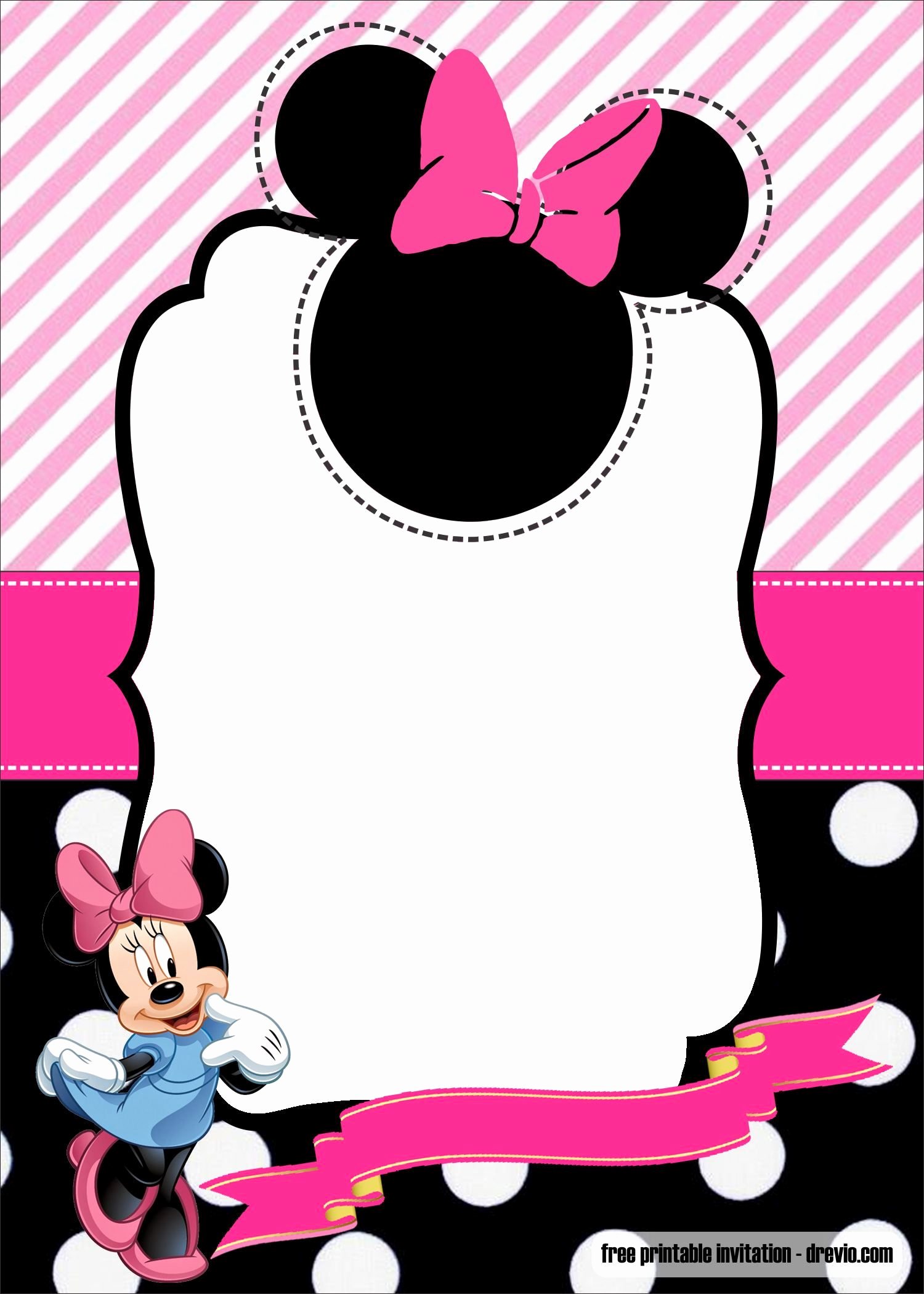Minnie Mouse 1st Birthday Invitation New Free Minnie Mouse 1st Birthday Invitation Template