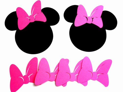 Minnie Mouse Bow Cut Out Awesome 20 Die Cut Minnie Mouse Heads W Bow 5 Inch by Partyhq