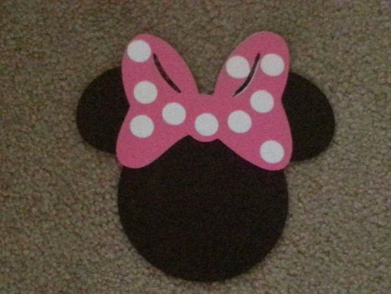 Minnie Mouse Bow Cut Out Beautiful Items Similar to Minnie Mouse Head Cut Out with Bow