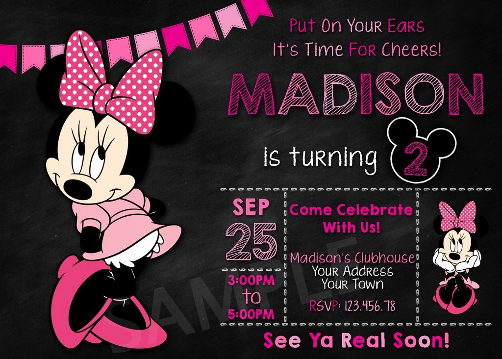 Minnie Mouse Clubhouse Invitations Best Of Minnie Mouse Party Invitation Minnie Mouse Invitation