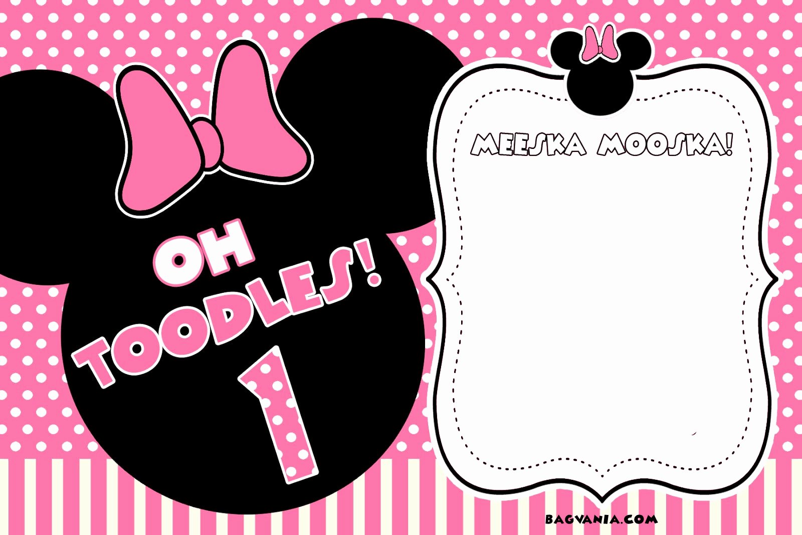 Minnie Mouse Invitations Free Awesome Free Printable Minnie Mouse Birthday Invitations – Free