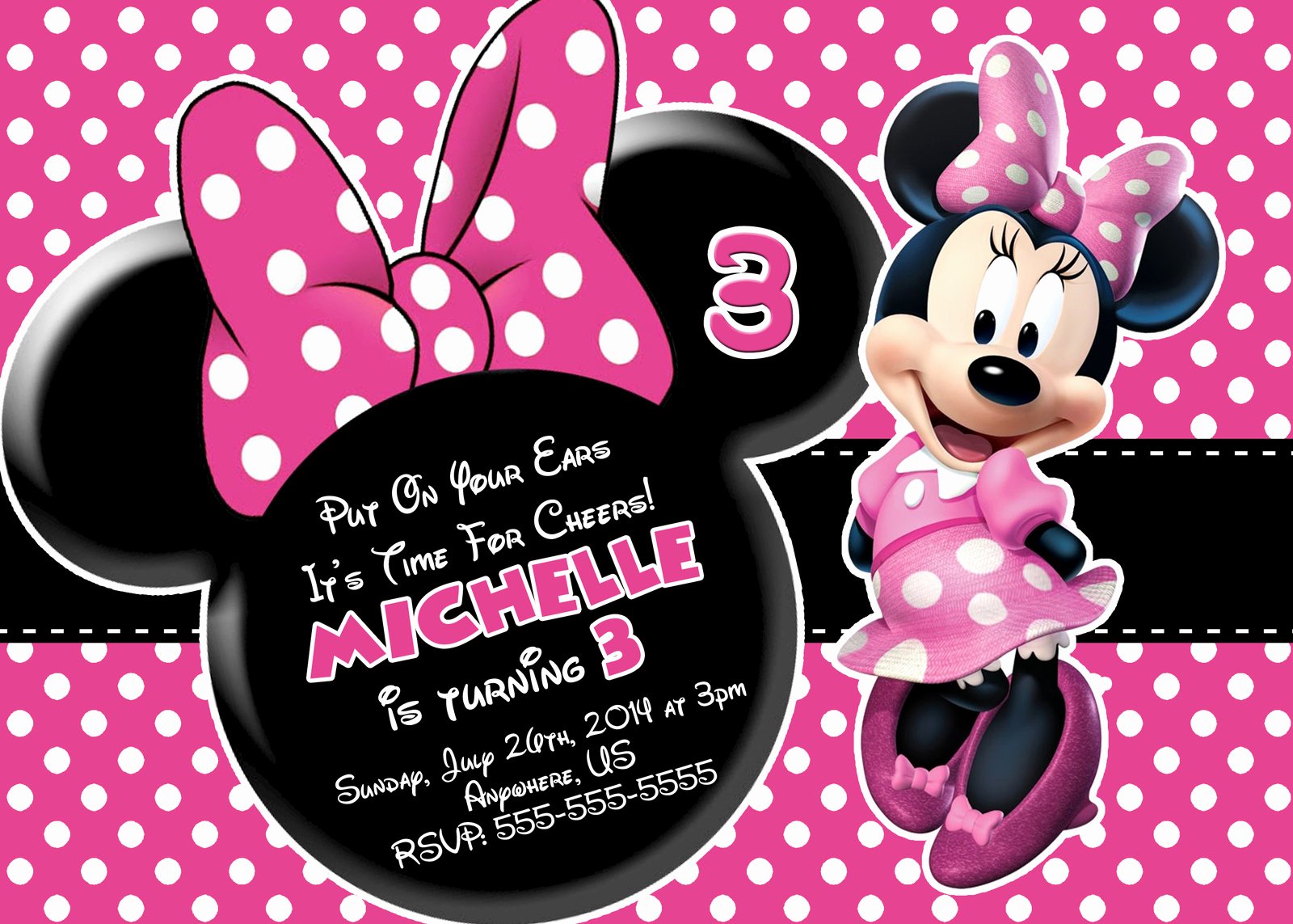 Minnie Mouse Invitations Free Lovely Free Minnie Mouse Printable Birthday Invitations