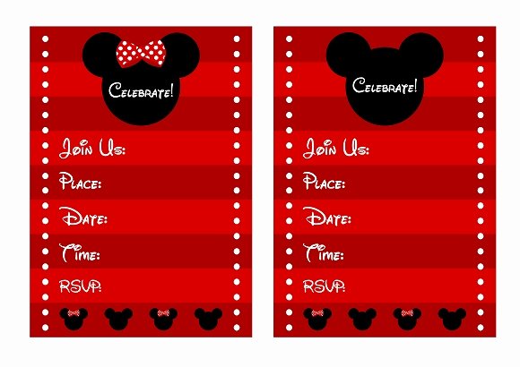 Minnie Mouse Red Invitations Lovely Red Minnie Mouse Birthday Invitations Ideas – Bagvania