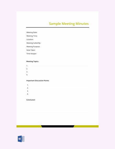 Minute Of the Meeting format Inspirational Free 10 Minutes Writing Examples &amp; Samples In Pdf