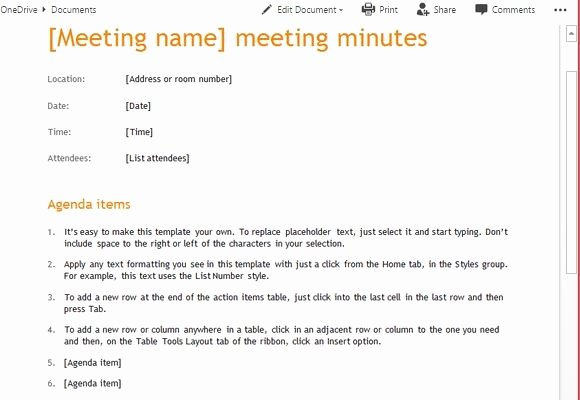 Minutes Of Meeting Email New Meeting Minutes Templates for Word