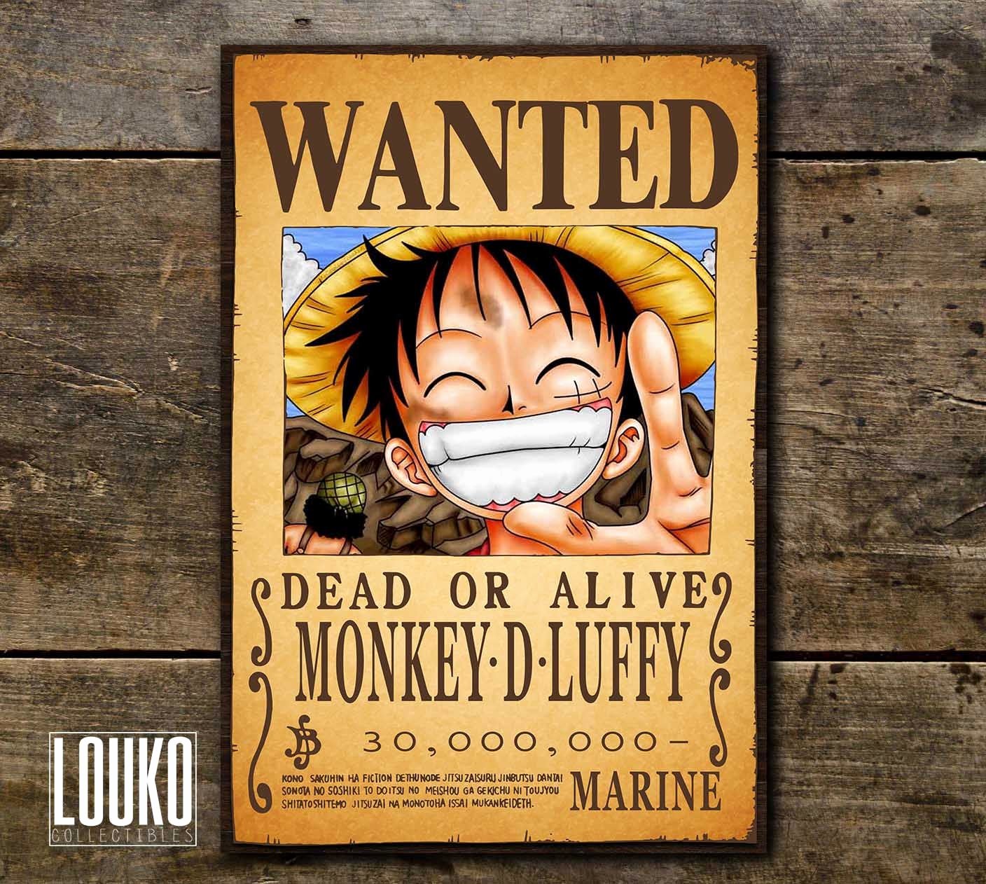Monkey D Luffy Wanted Poster Beautiful E Piece Wanted Poster Monkey D Luffy Free Shipping