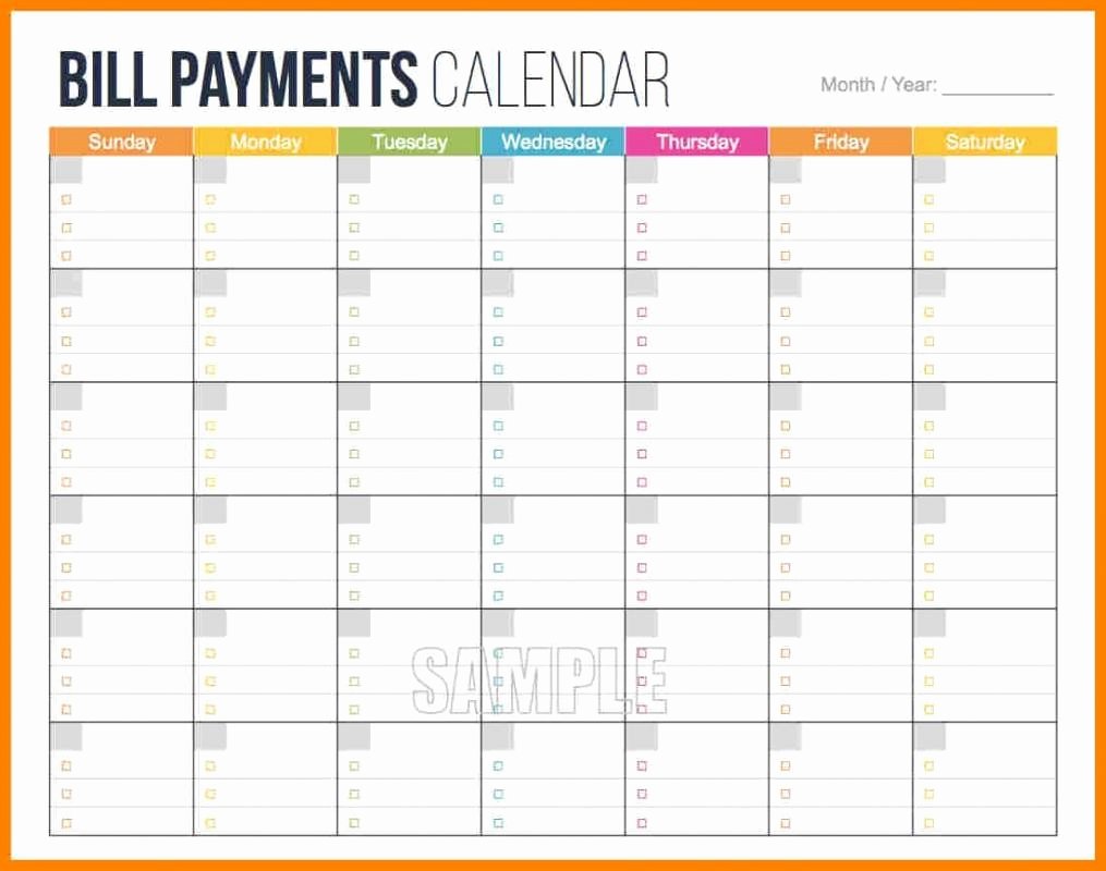 Monthly Budget Calendar Printable Elegant Best Printable Monthly Bud Calendar