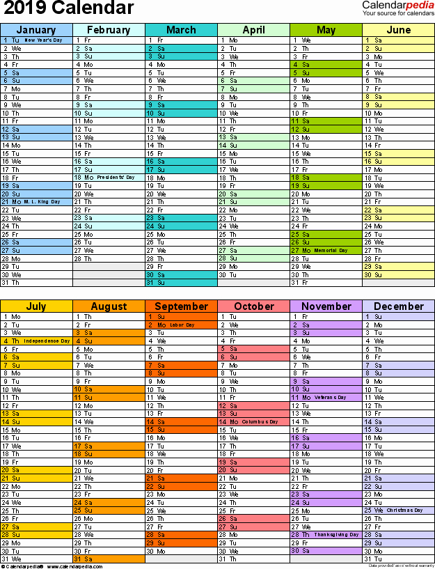 Monthly event Calendar Template Awesome 2019 Calendar Download 18 Free Printable Excel Templates