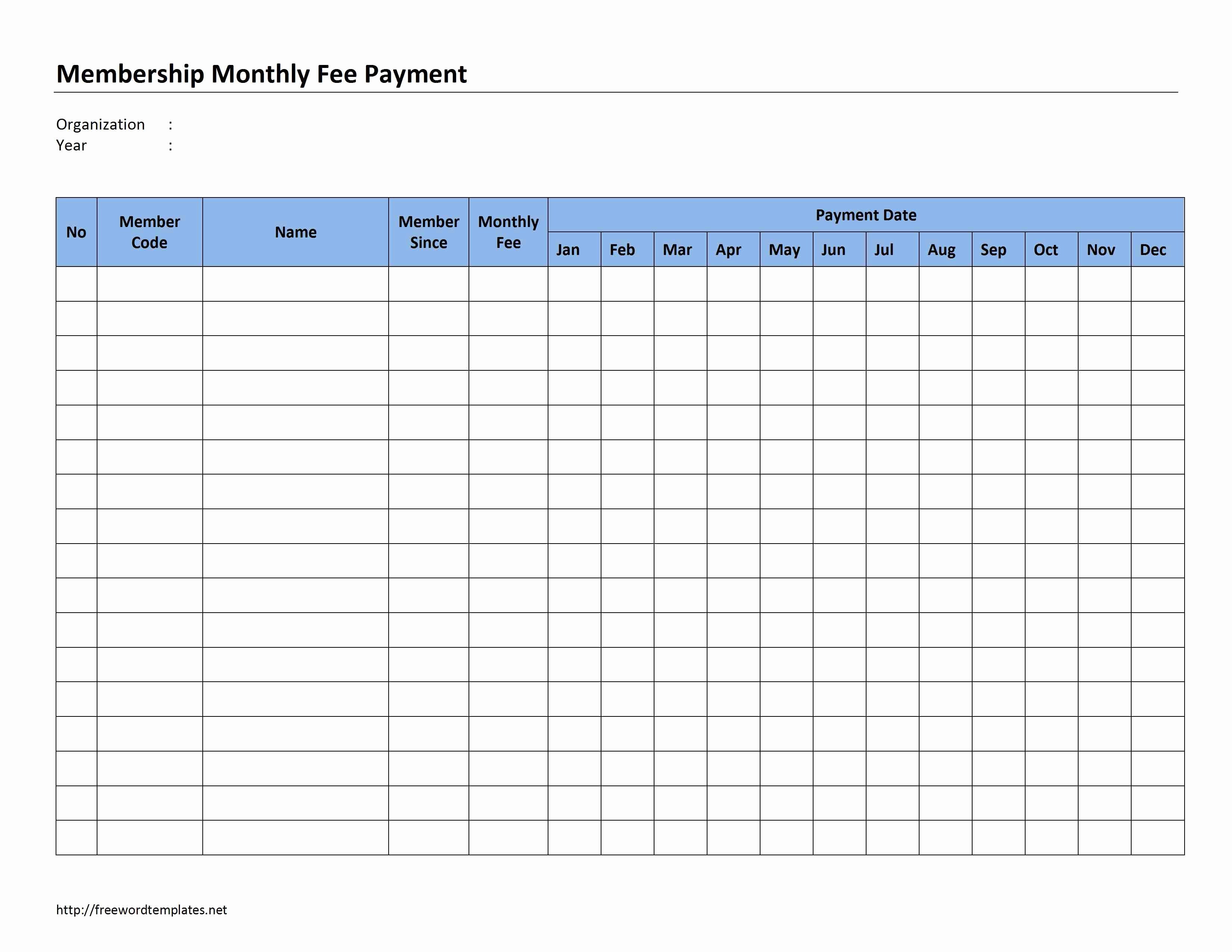 Monthly Payment Plan Template Luxury Monthly Bill Template Google Search