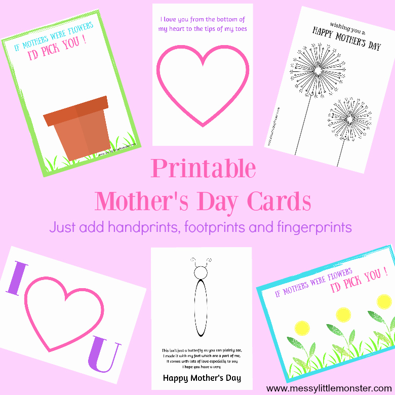 Mothers Day Card Template Fresh Mothers Day Card Printable A Fingerprint Keepsake for
