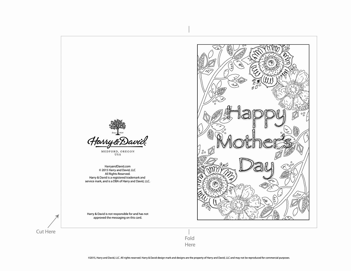 Mothers Day Card Template Unique Printable Mother S Day Cards