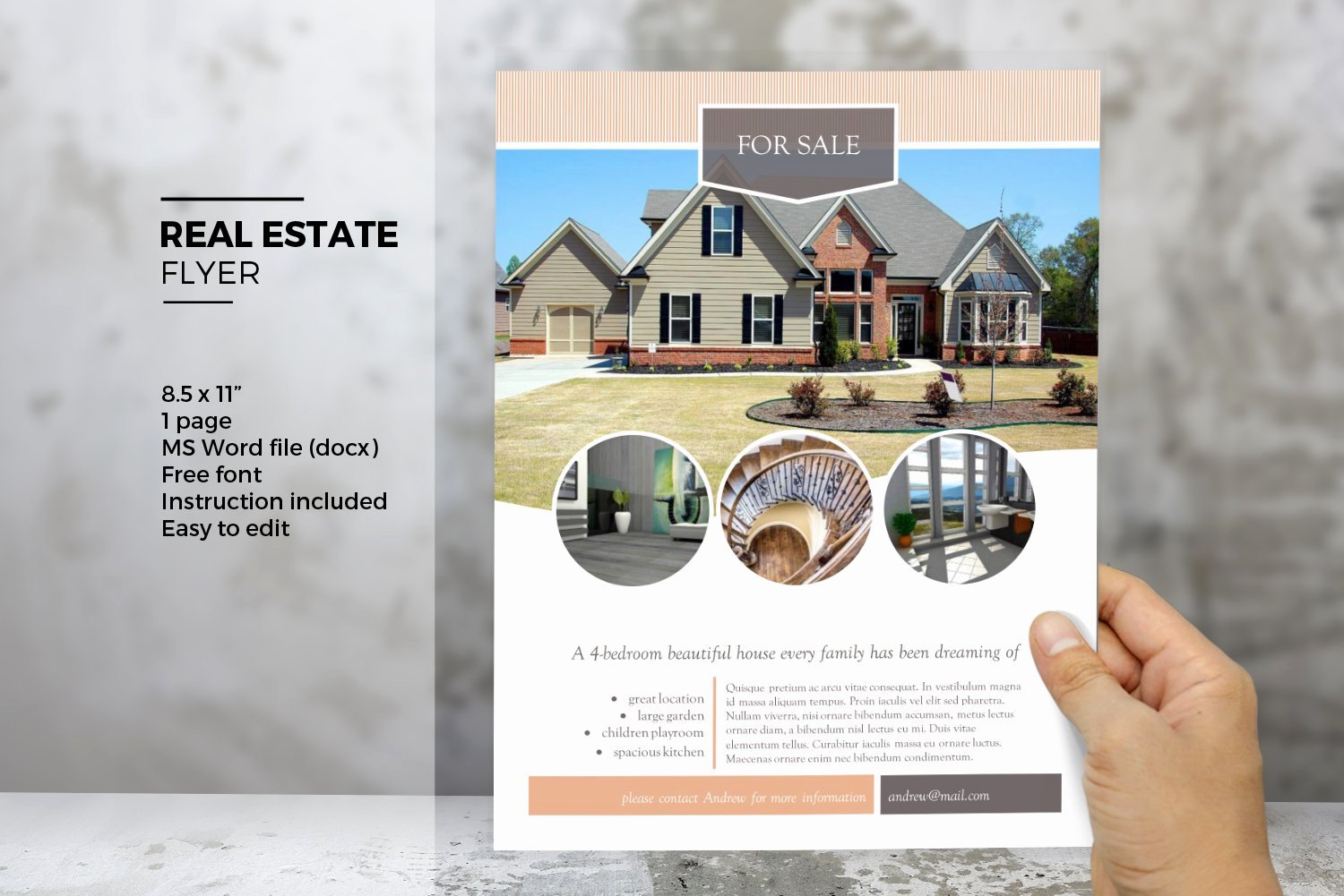 Ms Word Flyer Template Free New Ms Word Real Estate Flyer Template Flyer Templates