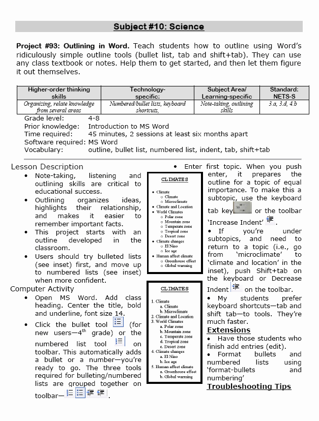 Ms Word Lesson Plan New Lesson Plans Ms Word Bundle Structured Learning