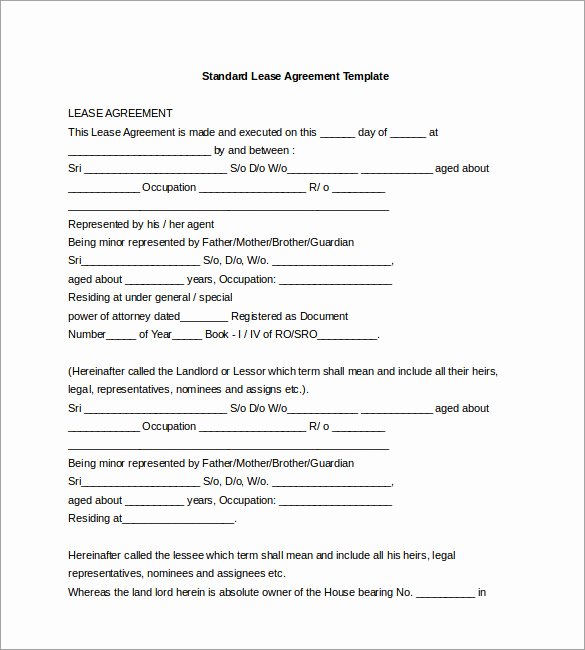 Ms Word Rental Agreement Template Beautiful 17 Lease Template Doc Pdf