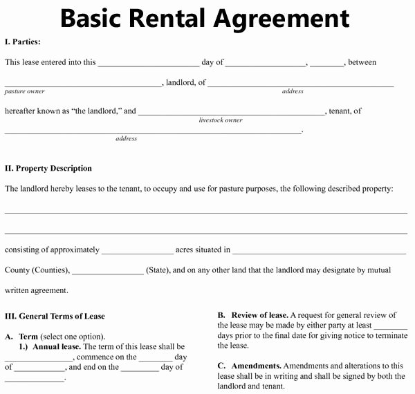 Ms Word Rental Agreement Template Elegant Free Blank Lease Agreement