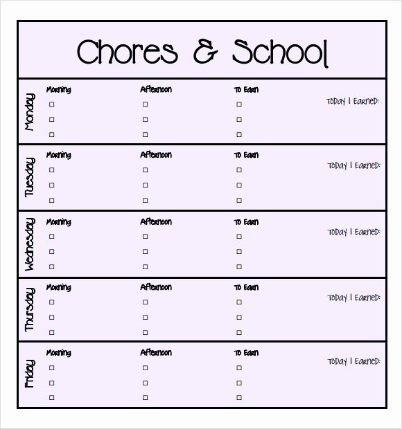 Multiple Children Chore Chart Best Of Sample Kids Chore Chart Template 8 Free Documents In