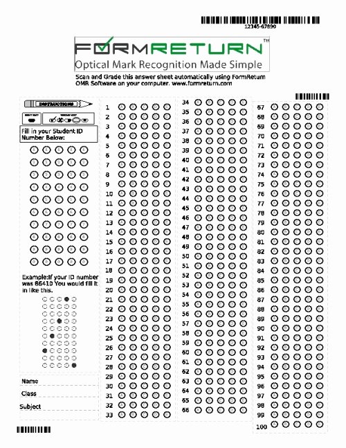 Multiple Choice Answer Sheet Best Of 100 Question Answer Sheet Template