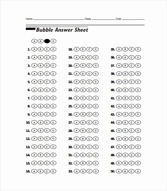 Multiple Choice Test Template New 11 Answer Sheet Templates Pdf Doc
