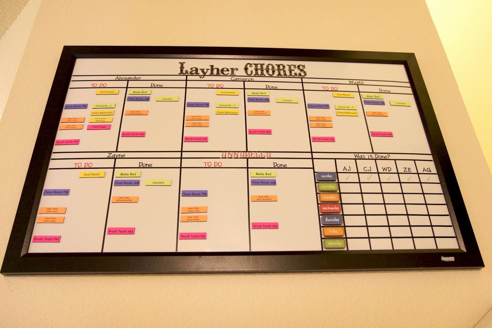 Multiple Kids Chore Chart New Magnetic Chore Charts for Multiple Children