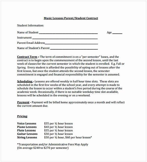 music contract template