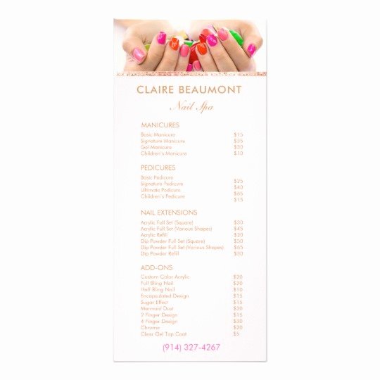 Nail Price List Template Awesome Add Your Nail Salon Price List Service Menu