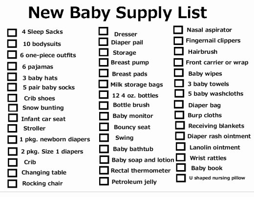 New Baby Checklist Printable Beautiful What Do You Need for A New Baby