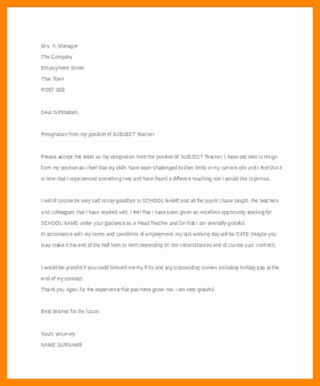 New Job Resignation Letter Elegant 9 Resignation Letter for New Job