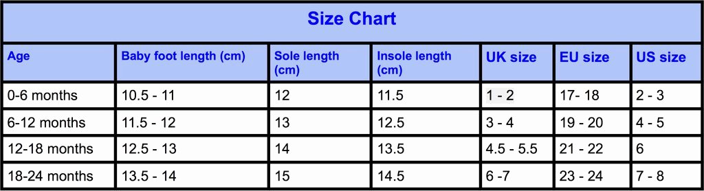 Newborn Shoes Size Chart Best Of Leather Baby Shoes