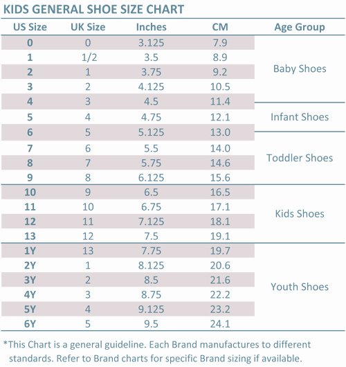 Newborn Shoes Size Chart Elegant Children S Shoe Size Charts Convert Size by Age Measure