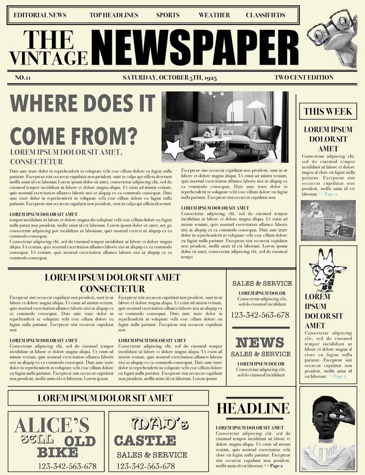 free newspaper template for google docs